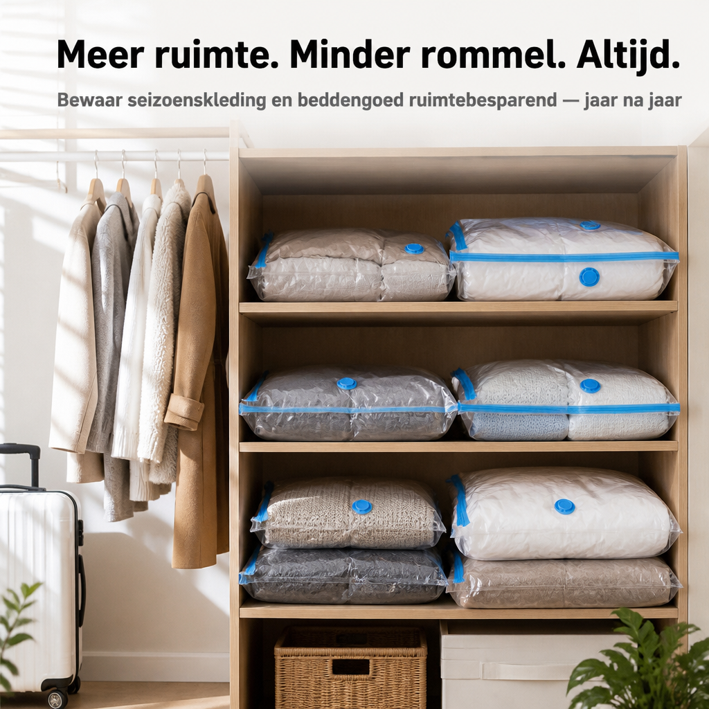 VacuPack™ - Twee keer zoveel ruimte. De helft van het gedoe.