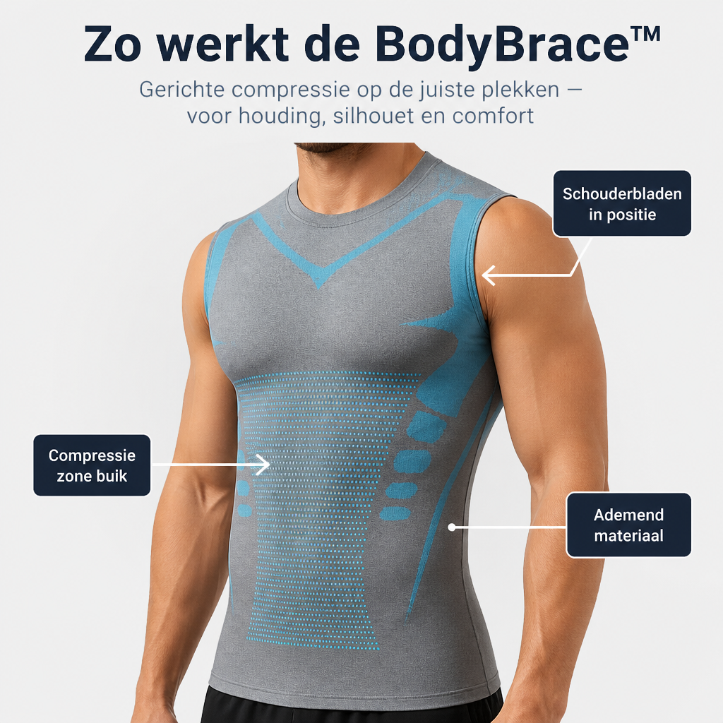 BodyBrace™ - Rechte rug. Strakker silhouet. Direct vanaf de eerste dag.