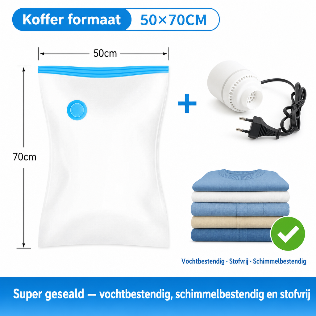 VacuPack™ - Twee keer zoveel ruimte. De helft van het gedoe.