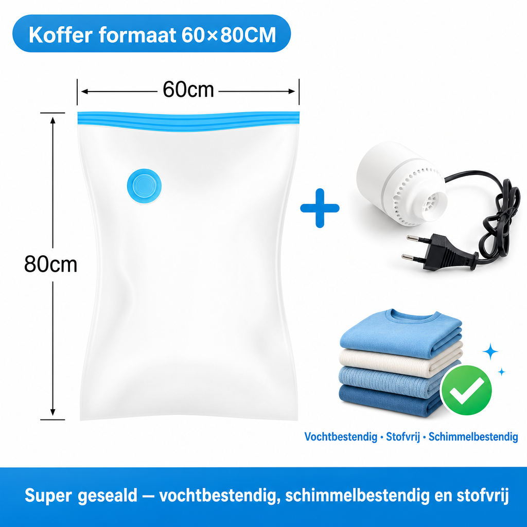 VacuPack™ - Twee keer zoveel ruimte. De helft van het gedoe.