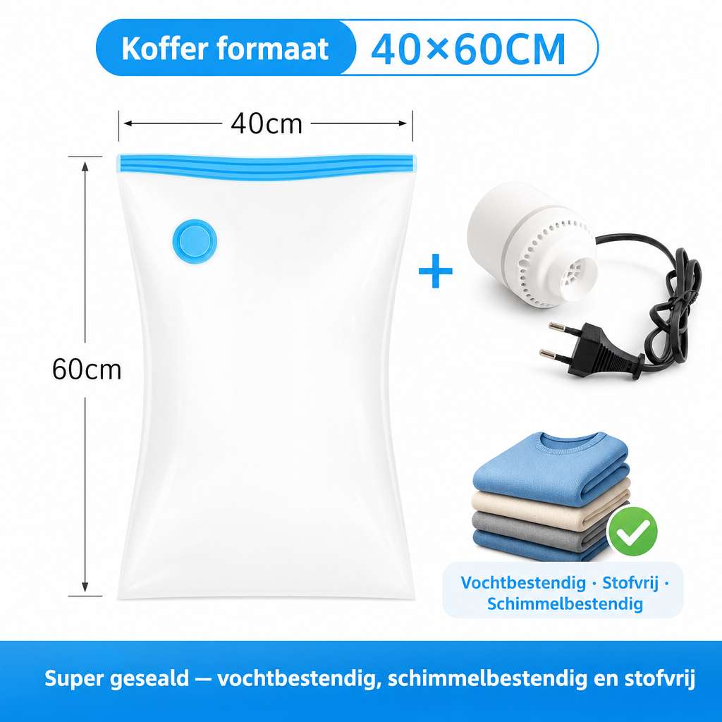 VacuPack™ - Twee keer zoveel ruimte. De helft van het gedoe.