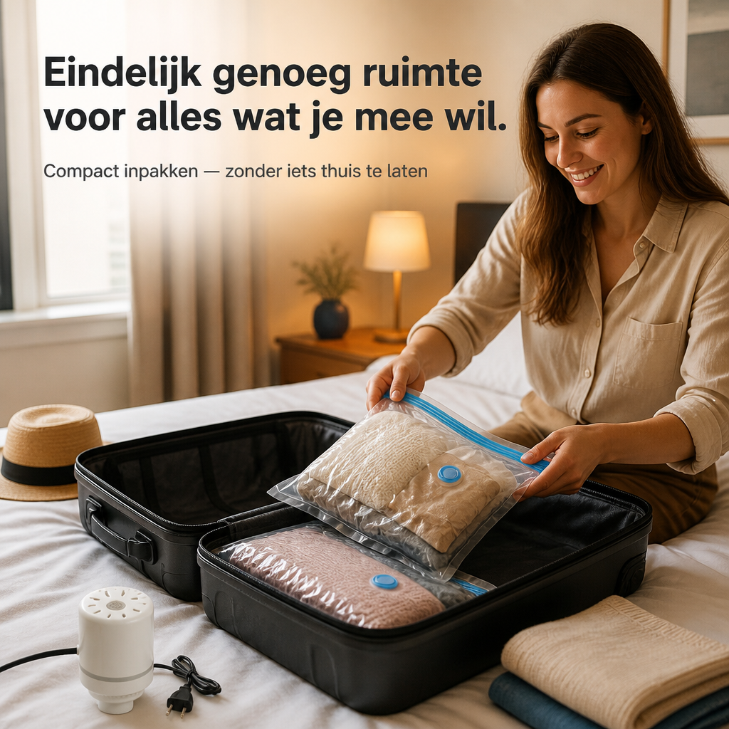 VacuPack™ - Twee keer zoveel ruimte. De helft van het gedoe.